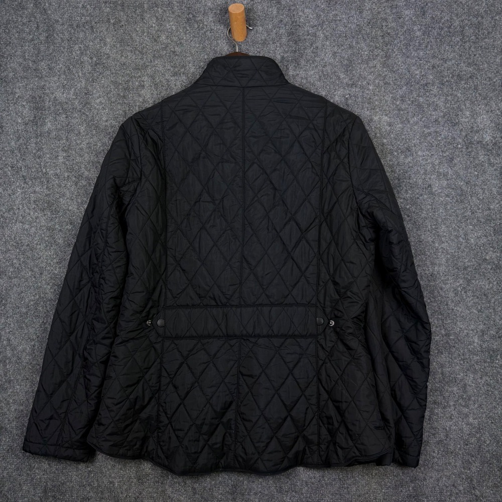 Barbour Flyweight Cavalry Jacket Womens 12 Black Quilted LQU0228BK91 Coat - Picture 8 of 9